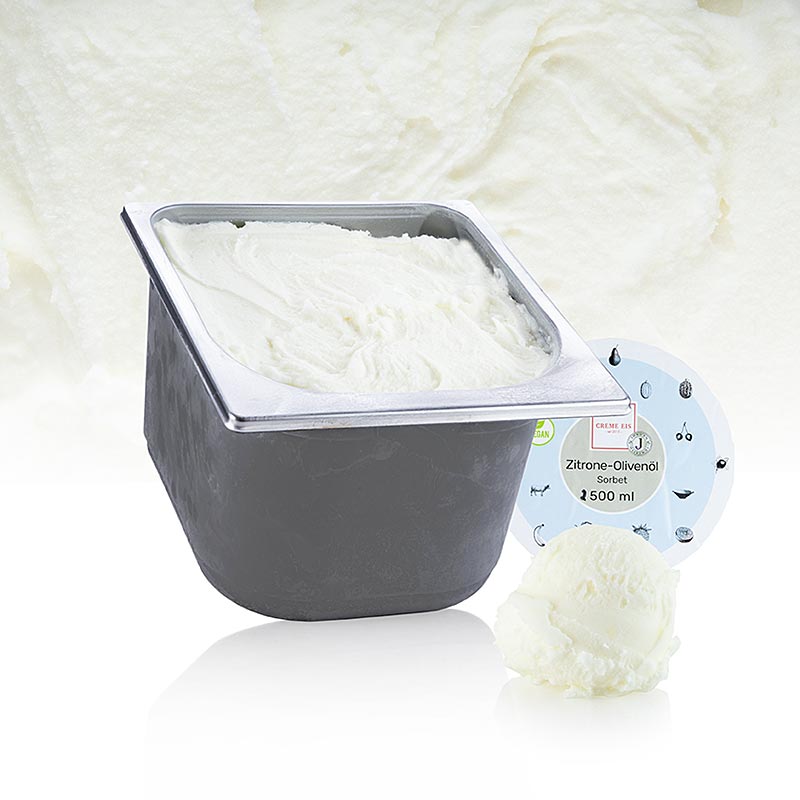 Smetanov sladoled - sorbet iz limone in olivnega olja, veganski - 2,5 L - PE lupina Smetanov sladoled - sorbet iz limone in olivnega olja, veganski - 2,5 L - PE lupina