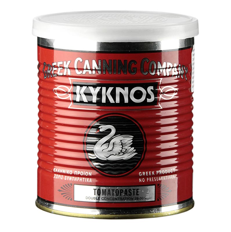 Tomato paste, double concentrated, minimum 28%, from Kyknos / Greece - 860g - Can Tomato paste, double concentrated, minimum 28%, from Kyknos / Greece - 860g - Can