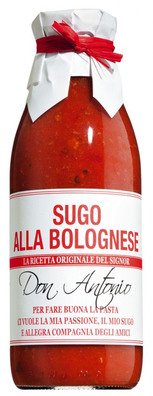 Sugo alla Bolognese, tomatsauce med ragout af kød, Don Antonio - 480 ml - flaske