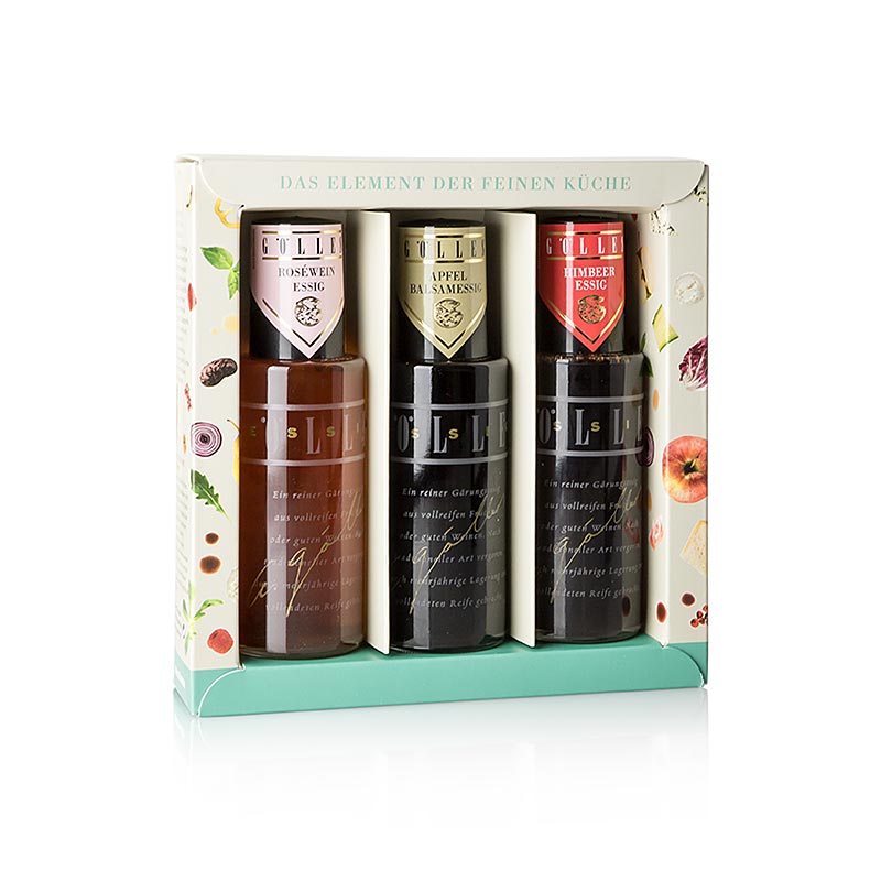 Otet Golles - Set spray: Otet balsamic, otet de mere, otet de zmeura si otet Schilcher - 375ml, 3x125ml - Carton