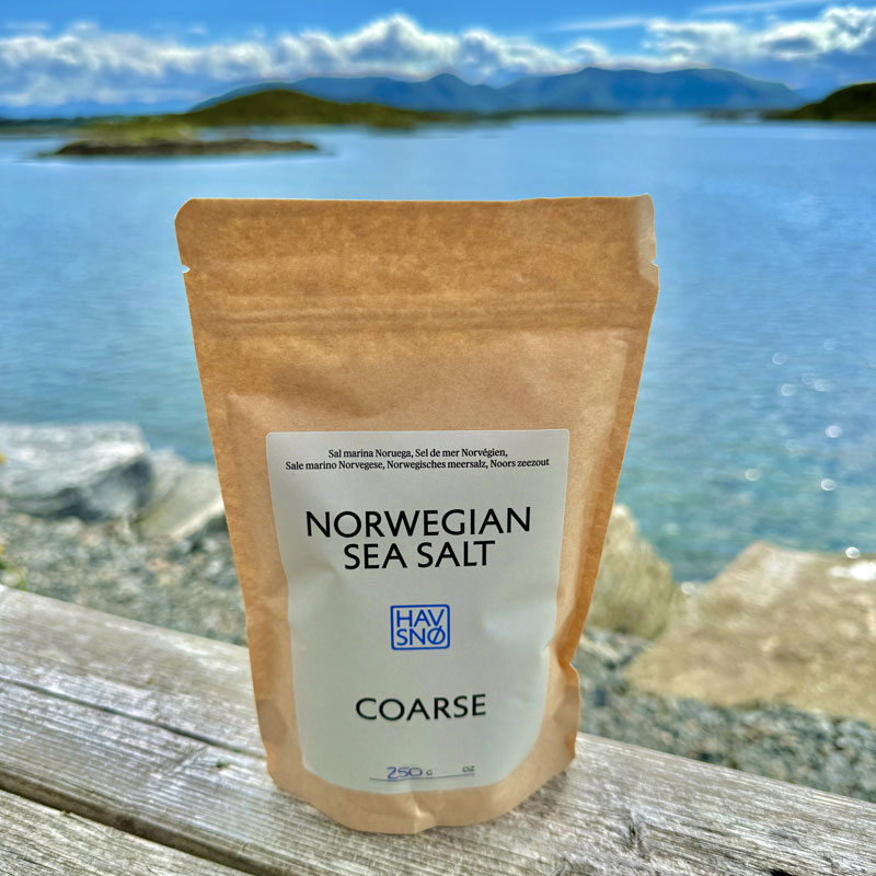 HAVSNO, HAVSNØ GROV, grovt havssalt fran Norge - 250 g - vaska HAVSNO, HAVSNØ GROV, grovt havssalt fran Norge - 250 g - vaska