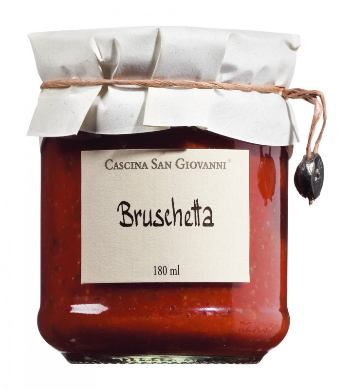 Bruschetta, tomatspredning, Cascina San Giovanni - 180 ml - glas
