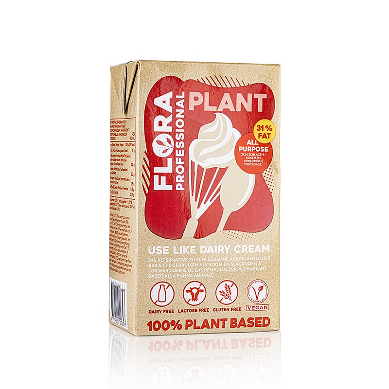 Krem shllag Flora Professional Plant, zevendesues i kremit vegan, 31% yndyre - 1 l - Pako tetra Krem shllag Flora Professional Plant, zevendesues i kremit vegan, 31% yndyre - 1 l - Pako tetra