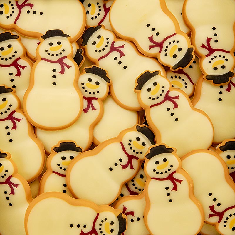 Decoration de chocolat, biscuit glace, bonhomme de neige, 50x29mm, Dobla (77855) - 370g, 90 pieces - Ampoules Decoration de chocolat, biscuit glace, bonhomme de neige, 50x29mm, Dobla (77855) - 370g, 90 pieces - Ampoules