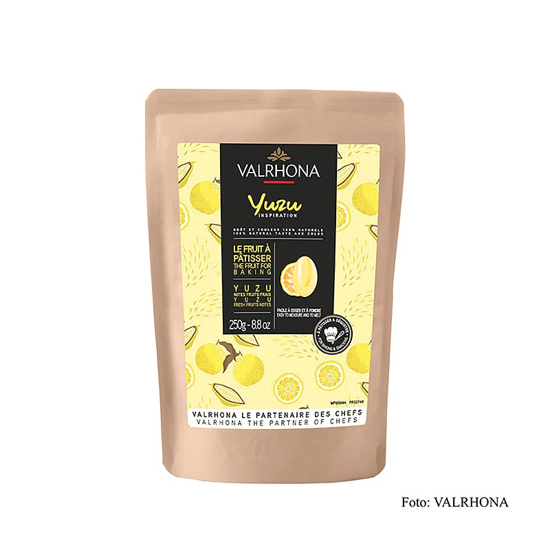 Valrhona Inspiration Yuzu, especialidade de yuzu com manteiga de cacau (32749) - 250g - bolsa Valrhona Inspiration Yuzu, especialidade de yuzu com manteiga de cacau (32749) - 250g - bolsa