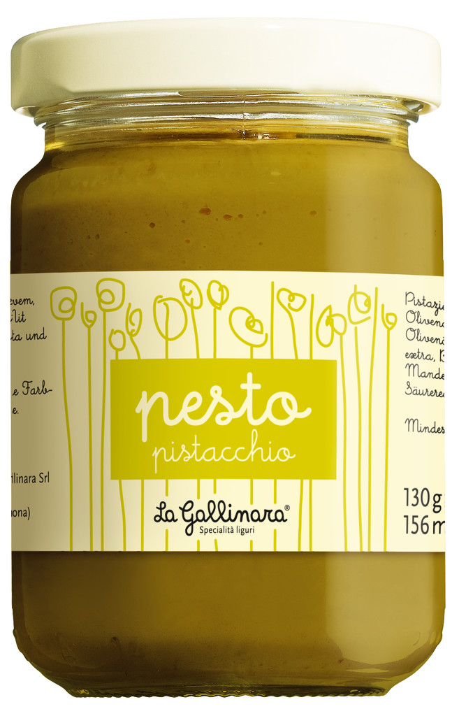 Pesto di pistacchio, pistachepesto, La Gallinara - 130 g - Glas