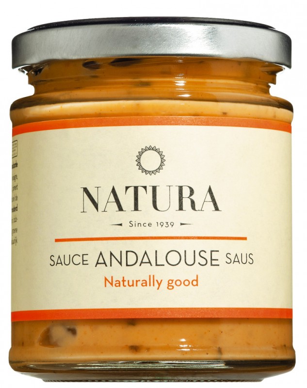 Sauce Andalouse, krydderisaus, Natura - 160 g - Glas