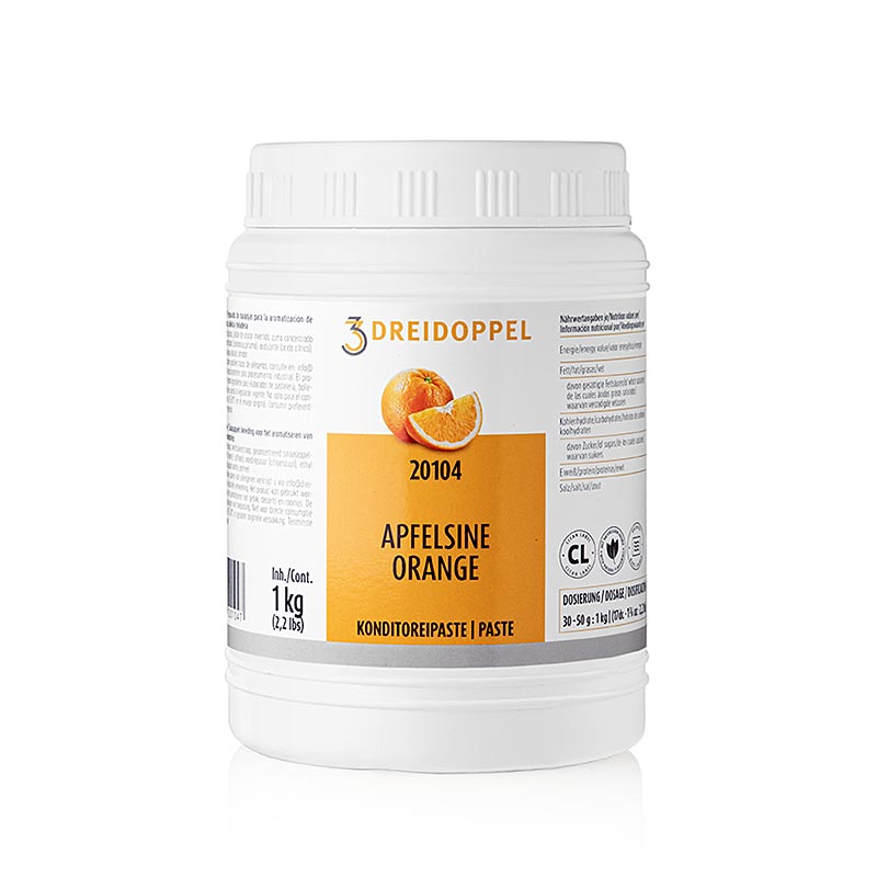 Apfelsinen-Paste, Dreidoppel, No.201 - 1 kg - Pe-flasche