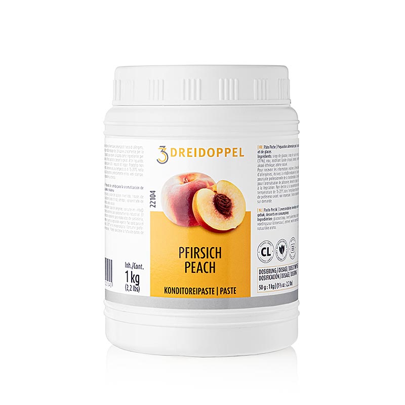 Peach paste, three doubles, No.221 - 1 kg - Pe-dose Peach paste, three doubles, No.221 - 1 kg - Pe-dose