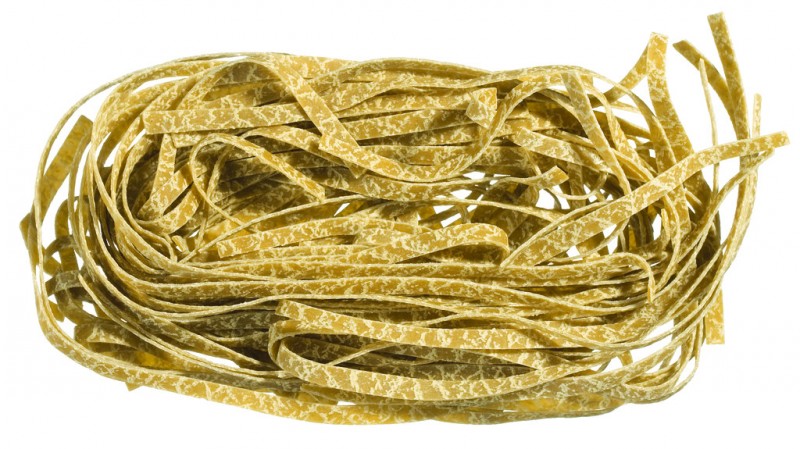 Paglia e Fieno - Fettuccine all`uovo, egg ribbon pasta green and yellow, 4 mm, rustichella - 250 g - pack