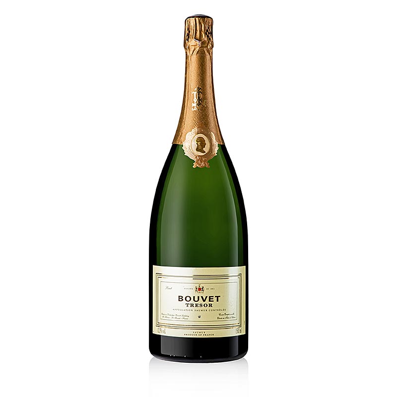 2019 Tresor Blanc Saumur Cremant de Loire, brut, 12,5 % obj., Bouvet, Magnum - 1,5 l - Lahev 2019 Tresor Blanc Saumur Cremant de Loire, brut, 12,5 % obj., Bouvet, Magnum - 1,5 l - Lahev