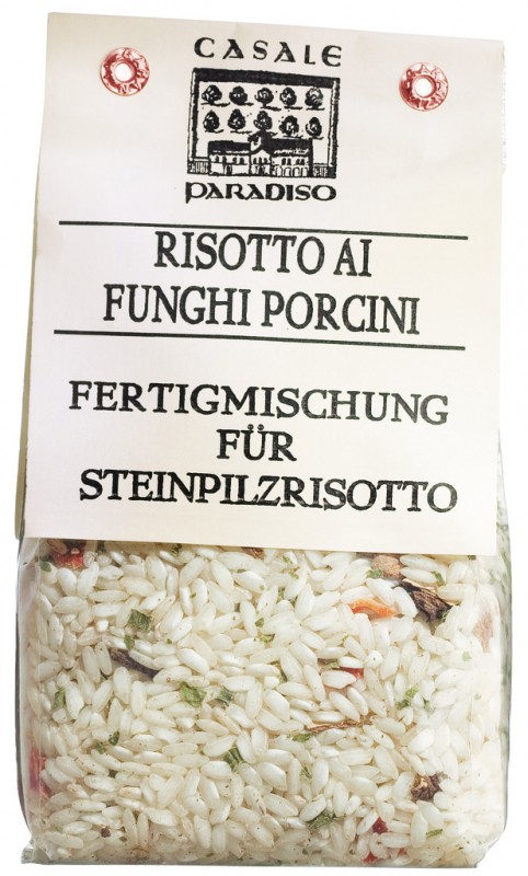 Risotto ai funghi porcini, Risotto with porcini mushrooms, Casale Paradiso - 300 g - pack