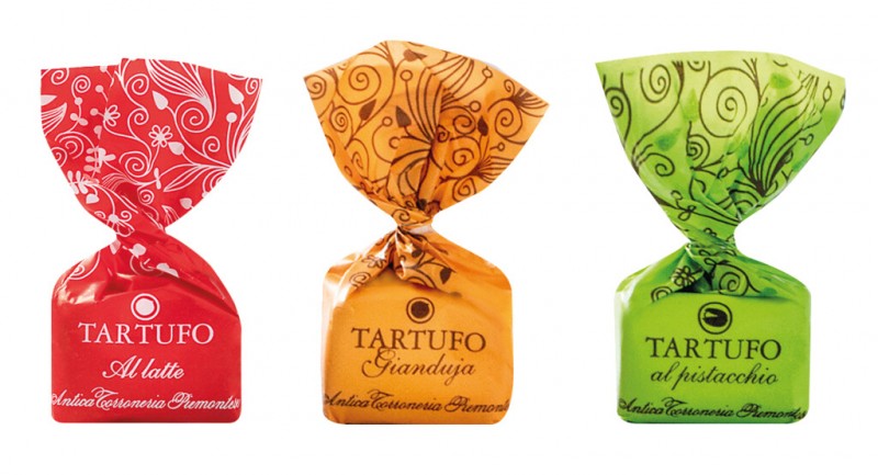 Tartufi dolci misti confezione, truffles me cokollate te perzier, Antica Torroneria Piemontese - 85 g - paketoj Tartufi dolci misti confezione, truffles me cokollate te perzier, Antica Torroneria Piemontese - 85 g - paketoj