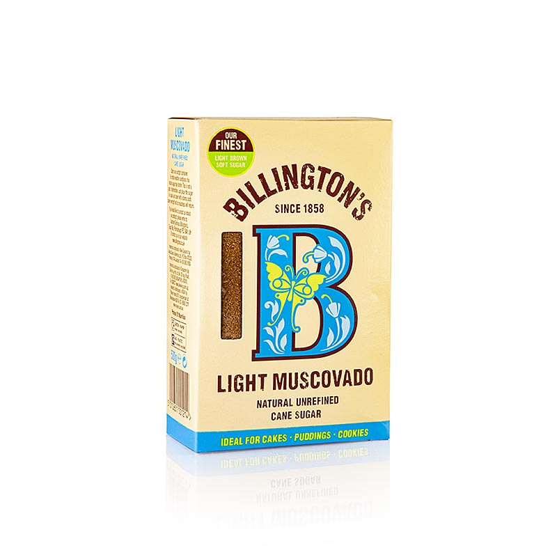 Acucar mascavo, leve, acucar de cana bruto, notas de caramelo, Billington`s - 500g - caixa