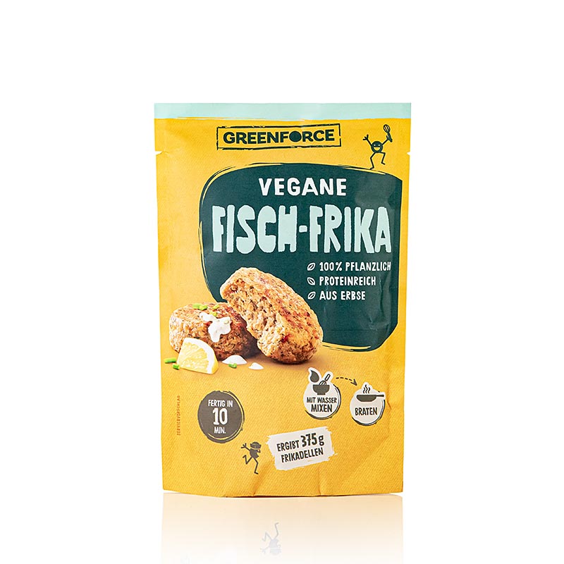 Perzierje Greenforce per skuqjen e peshkut vegan, e bere nga proteina bizele - 125 g - cante Perzierje Greenforce per skuqjen e peshkut vegan, e bere nga proteina bizele - 125 g - cante