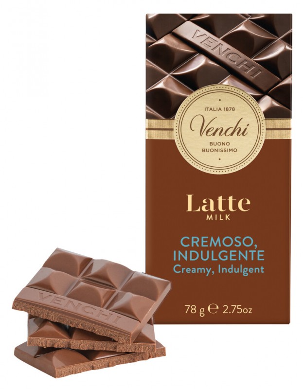 Mlijecna cokolada, mlijecna cokolada, Venchi - 78g - Komad Mlijecna cokolada, mlijecna cokolada, Venchi - 78g - Komad