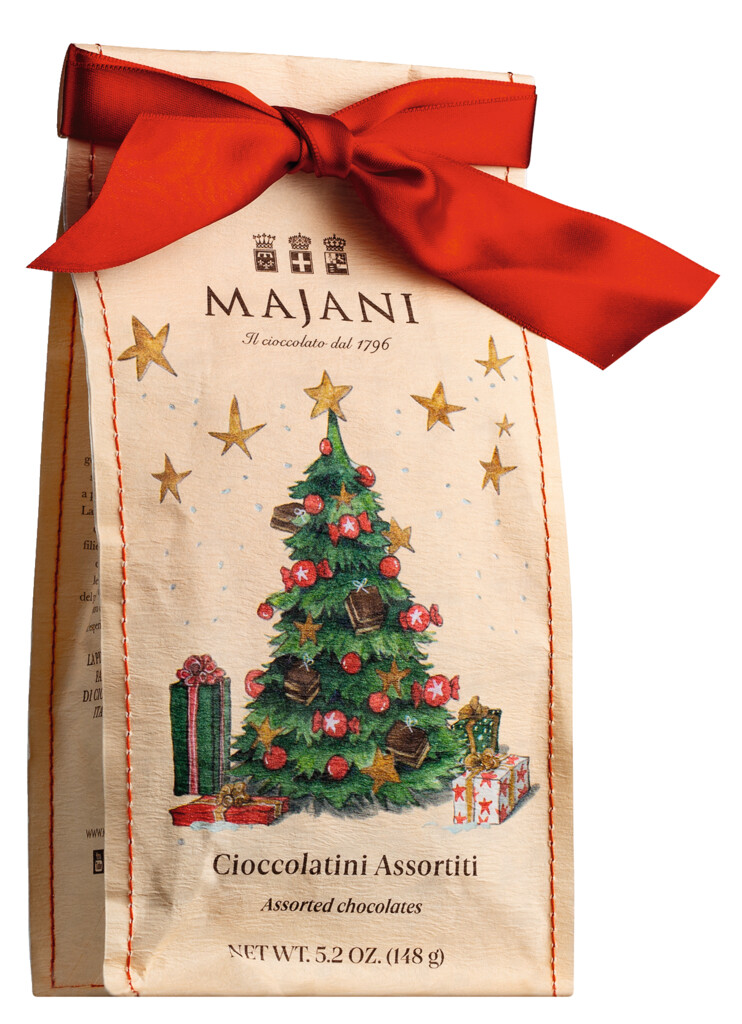 Comida de Natal para viagem, chocolates em sacos de presente de Natal, Majani - 148g - pacote Comida de Natal para viagem, chocolates em sacos de presente de Natal, Majani - 148g - pacote