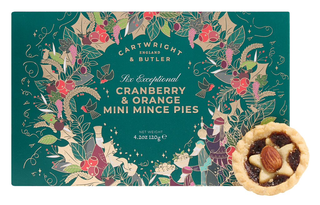 Karpalo-appelsiini-minijauhepiirakkaat, minikarpalo- ja appelsiinikakut, Cartwright ja Butler - 120g - pakkaus Karpalo-appelsiini-minijauhepiirakkaat, minikarpalo- ja appelsiinikakut, Cartwright ja Butler - 120g - pakkaus