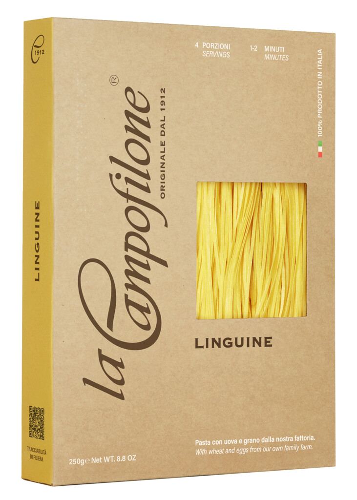 Linguine, Eiernudeln, Linguine 2,3 mm, La Campofilone - 250 g - Packung