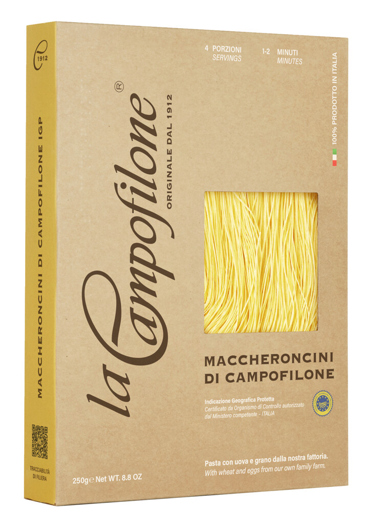 Maccheroncini di Campofilone IGP, eiernoedels, fijn engelenhaar 1 mm, La Campofilone - 250g - pak