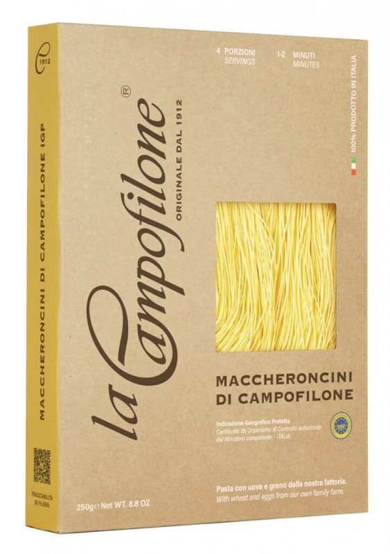 Maccheroncini di Campofilone IGP, eggjanudhlur, fint englahar, La Campofilone - 250g - pakka