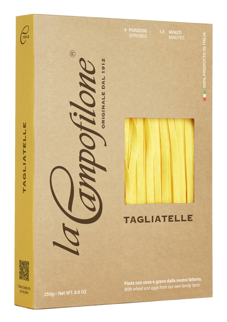 Tagliatelle, makaron jajeczny, tagliatelle 7,5 mm, La Campofilone - 250g - pakiet