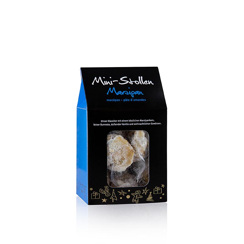 Biscoitos de Natal - mini confeitaria Stollen, com macapao - 250g - caixa Biscoitos de Natal - mini confeitaria Stollen, com macapao - 250g - caixa