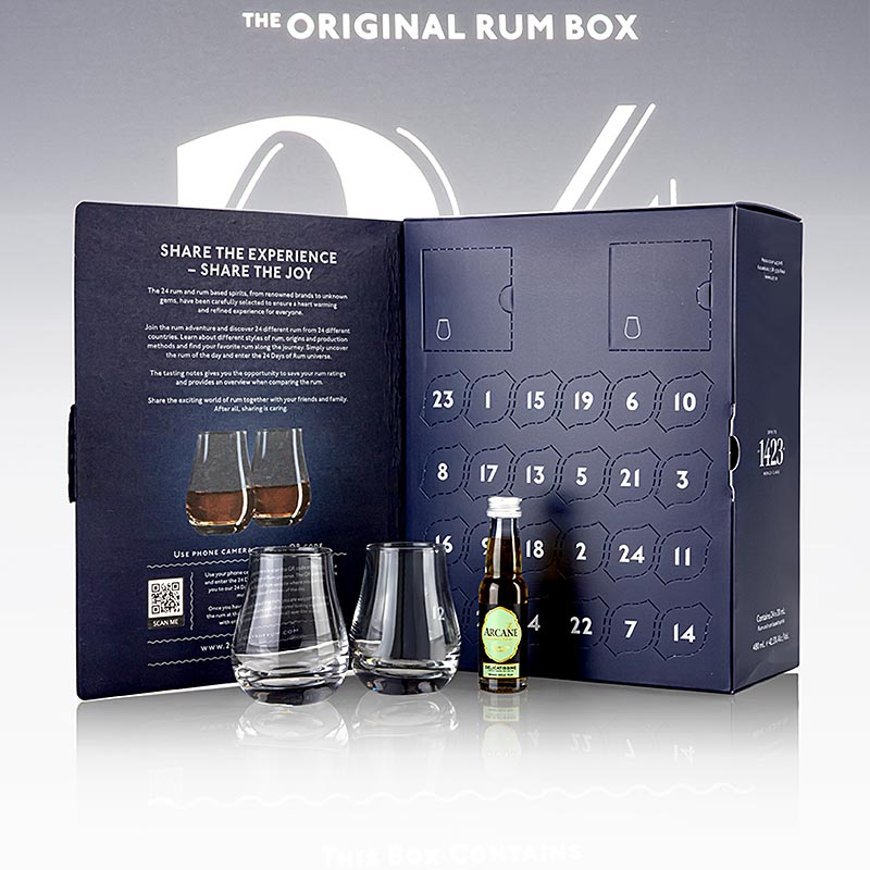 Advent Calendar 24 Days of Rum, Edition Blue, 480 ml, 24 x 20ml, Cardboard