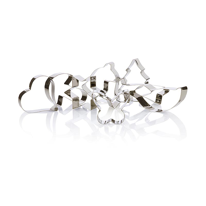 Set de forme pentru biscuiti, `Craciun`, 8 piese - 8 bucati - poate