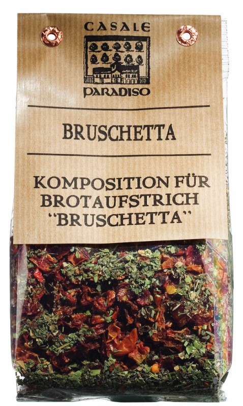 Kryddereforberedelse til Bruschetta, Bruschetta, Casale Paradiso - 100 g - taske