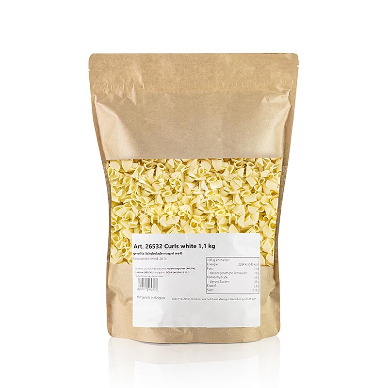 Sjokolade - Garnish Barberblomst Hvit (Kroeller hvite) - 1,1 kg - bag