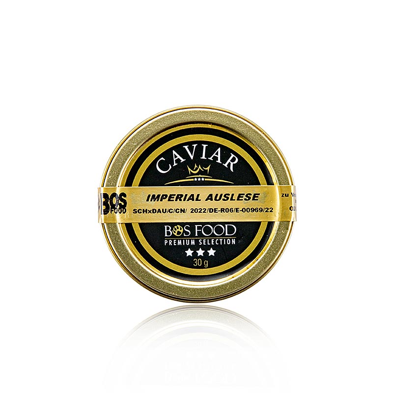 Havjar i perzgjedhjes perandorake, kryq Amur x bli Kaluga (schrenckii x dau), Kine - 30 g - Xhami Havjar i perzgjedhjes perandorake, kryq Amur x bli Kaluga (schrenckii x dau), Kine - 30 g - Xhami