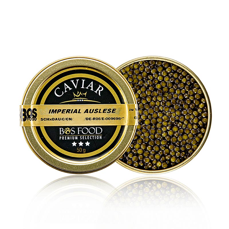 Icre de selectie imperiala, cruce de sturion Amur x Kaluga (schrenckii x dau), China - 50 g - poate sa Icre de selectie imperiala, cruce de sturion Amur x Kaluga (schrenckii x dau), China - 50 g - poate sa