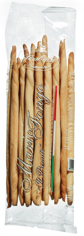 Grissini Rubata, Small, hand-rolled breadsticks, Mario Fongo - 200 g - bag