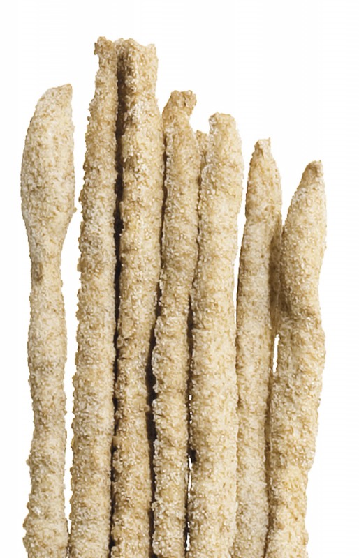 Grissini stirati lunghi integrali, whole grain breadsticks, hand-rolled, Mario Fongo - 200 g - bag