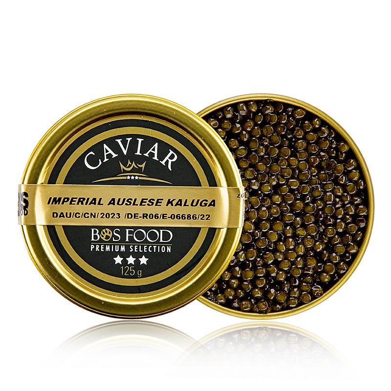 Havjar i perzgjedhjes perandorake Kaluga (Huso dauricus) - 125 g - mund Havjar i perzgjedhjes perandorake Kaluga (Huso dauricus) - 125 g - mund
