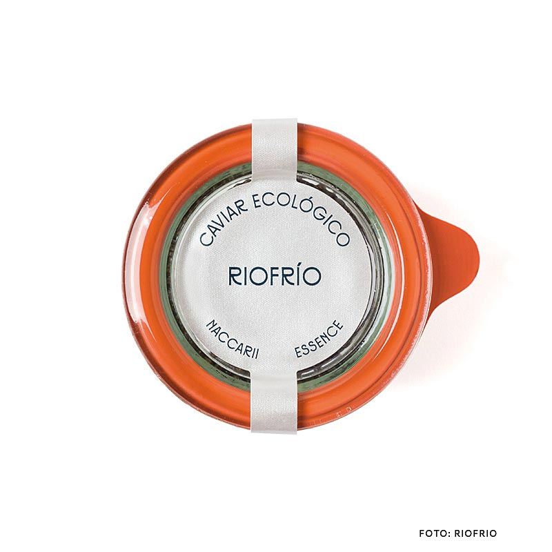 Esencia de Caviar Riofrio, tamano de grano superior a 3 mm, Naccarii, sin conservantes, organico - 50g - Vaso