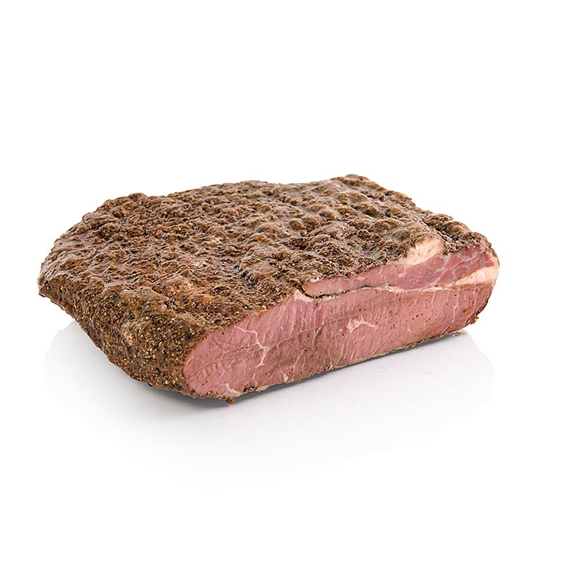 Eredeti amerikai Pastrami New York - forro fustolt okormell - kb 2 kg - vakuum Eredeti amerikai Pastrami New York - forro fustolt okormell - kb 2 kg - vakuum