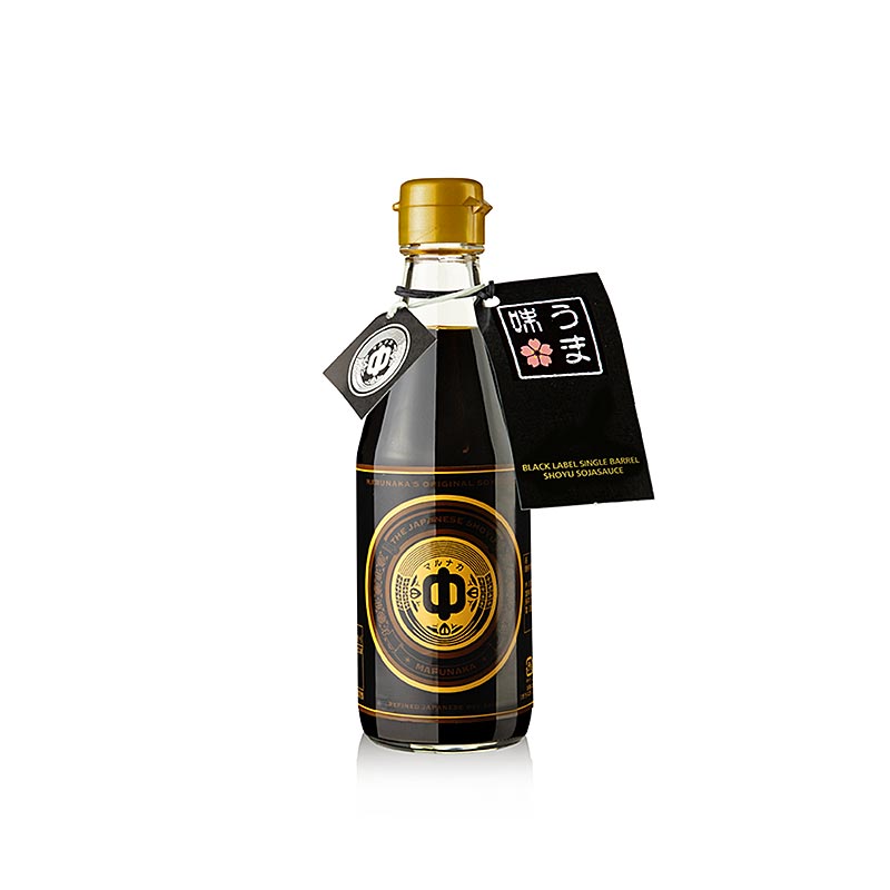 Sos sojowy Shoyu Black Label w pojedynczej beczce, Marunaka, Japonia - 300ml - Butelka Sos sojowy Shoyu Black Label w pojedynczej beczce, Marunaka, Japonia - 300ml - Butelka