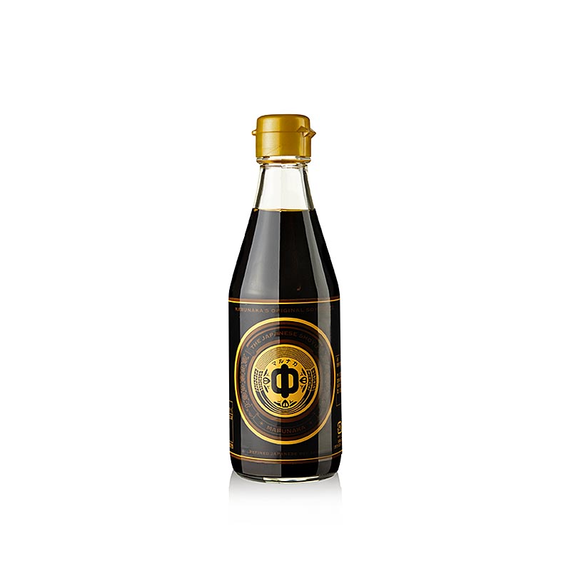 Sos sojowy Shoyu Black Label w pojedynczej beczce, Marunaka, Japonia - 300ml - Butelka Sos sojowy Shoyu Black Label w pojedynczej beczce, Marunaka, Japonia - 300ml - Butelka