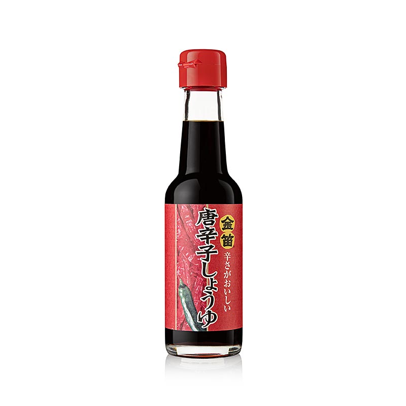 Molho de soja - Kinbue Tougarashi Shoyu - com pimenta, picante, Fueki, Japao - 150ml - Garrafa Molho de soja - Kinbue Tougarashi Shoyu - com pimenta, picante, Fueki, Japao - 150ml - Garrafa