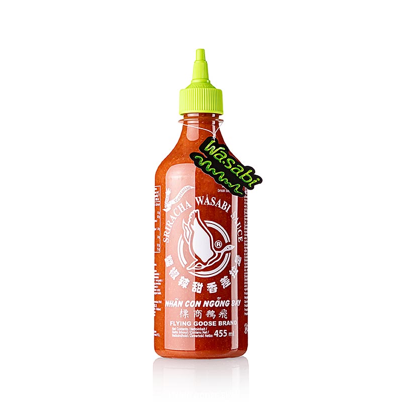 Sriracha chilisas med wasabi och flygande gas - 455 ml - PE-dos