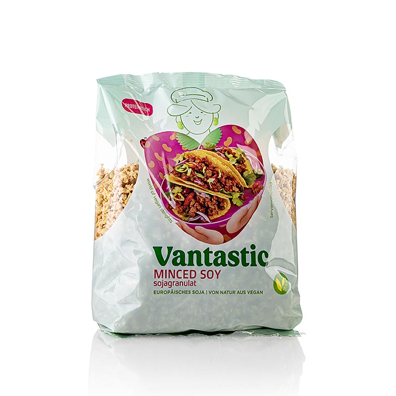 Butiran soya, vegan, Makanan Vantastic - 300g - kotak Butiran soya, vegan, Makanan Vantastic - 300g - kotak