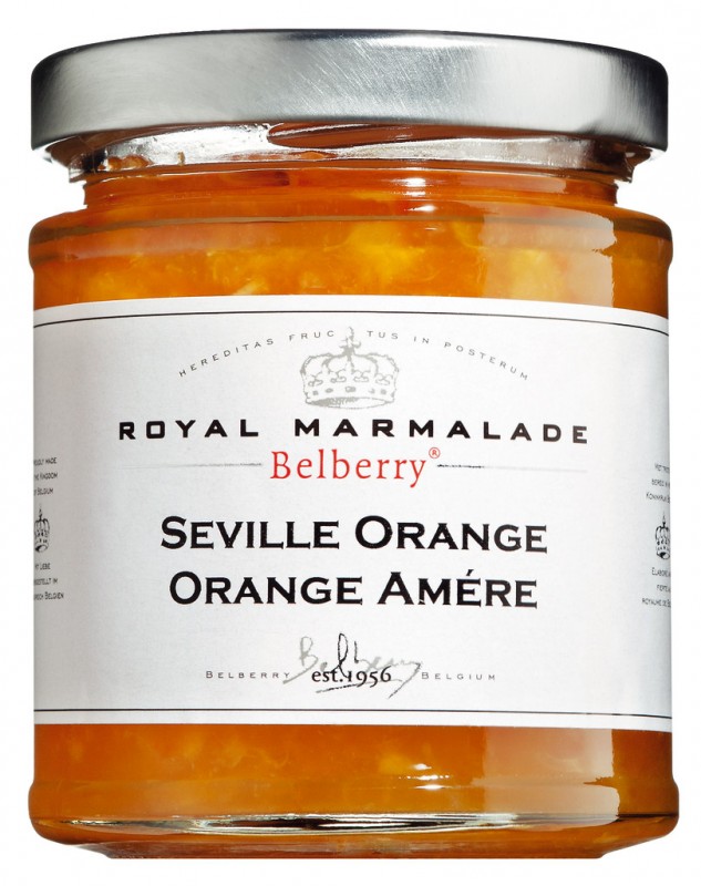 Marmelade d`orange de Séville, confiture d`orange, myrtille - 215 g - Le verre