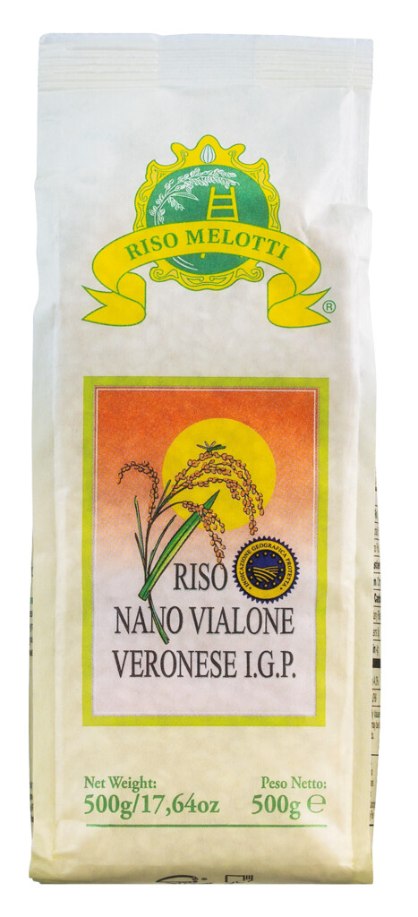 Riso Nano Vialone Veronese IGP, Risotto - Riso Vialone, Melotti - 500 g - pacchetto
