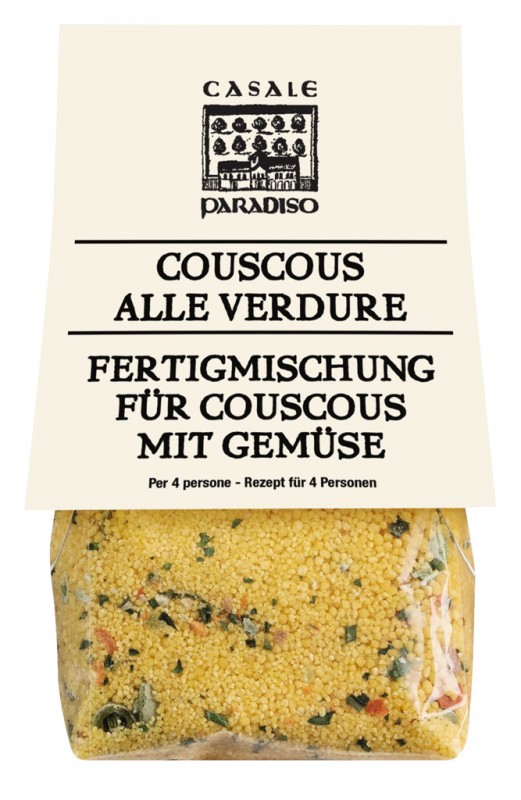 Cuscus alle verdure, cuscus de blat de moro amb verdures, Casale Paradiso - 250 g - bossa Cuscus alle verdure, cuscus de blat de moro amb verdures, Casale Paradiso - 250 g - bossa