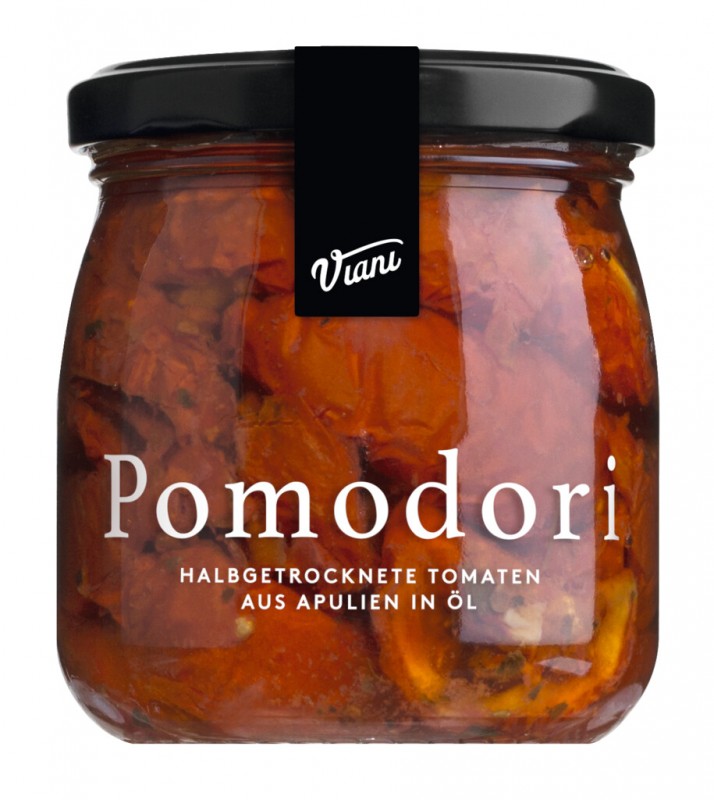POMODORI - Tomato separuh kering dalam minyak, Tomato separuh kering dalam minyak, Viani - 180g - kaca POMODORI - Tomato separuh kering dalam minyak, Tomato separuh kering dalam minyak, Viani - 180g - kaca