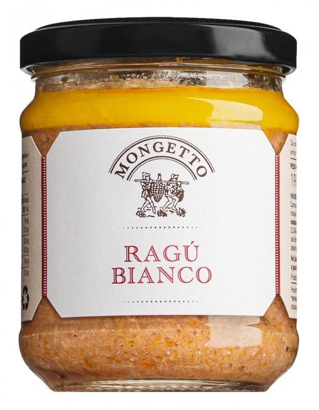 Ragu Bianco, salce e lehte e mishit, Mongetto - 190 g - Xhami Ragu Bianco, salce e lehte e mishit, Mongetto - 190 g - Xhami