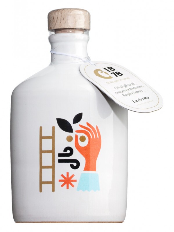 Orcio la Ricolta, minyak zaitun extra virgin dalam botol keramik, Ciccolella - 250ml - Botol Orcio la Ricolta, minyak zaitun extra virgin dalam botol keramik, Ciccolella - 250ml - Botol