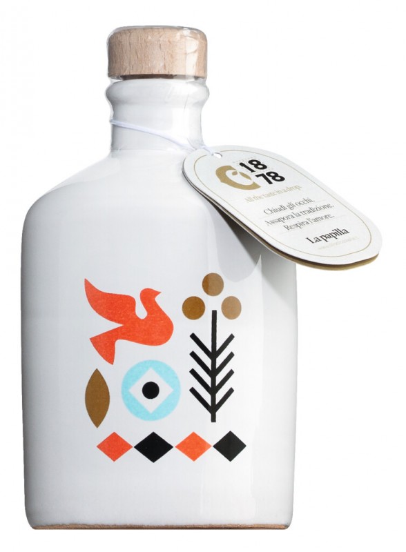 Orcio la Papilla, minyak zaitun extra virgin dalam botol keramik, Ciccolella - 250ml - Botol Orcio la Papilla, minyak zaitun extra virgin dalam botol keramik, Ciccolella - 250ml - Botol